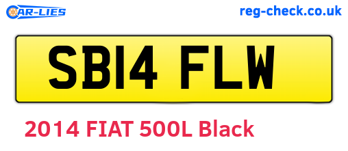SB14FLW are the vehicle registration plates.