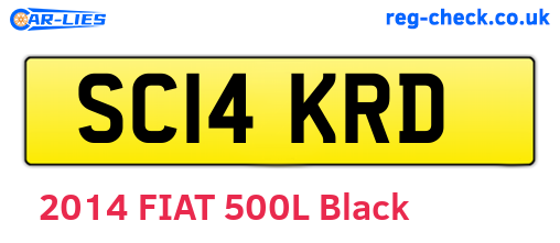 SC14KRD are the vehicle registration plates.
