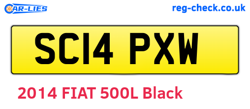 SC14PXW are the vehicle registration plates.