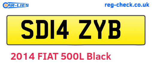 SD14ZYB are the vehicle registration plates.