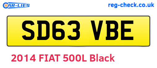 SD63VBE are the vehicle registration plates.