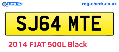 SJ64MTE are the vehicle registration plates.