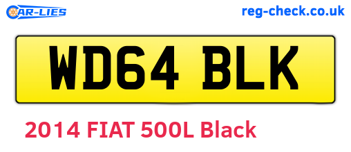 WD64BLK are the vehicle registration plates.