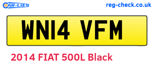 WN14VFM are the vehicle registration plates.