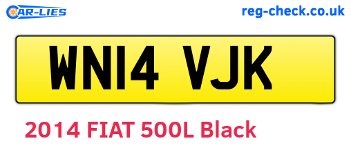 WN14VJK are the vehicle registration plates.