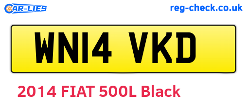 WN14VKD are the vehicle registration plates.