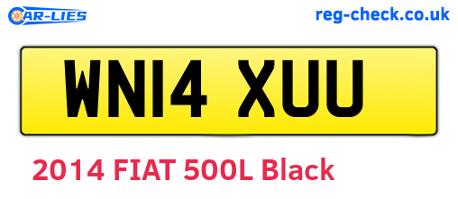 WN14XUU are the vehicle registration plates.