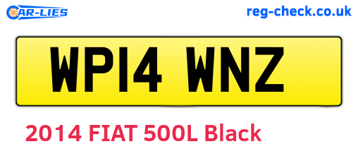 WP14WNZ are the vehicle registration plates.