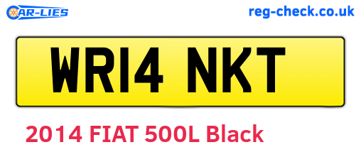 WR14NKT are the vehicle registration plates.