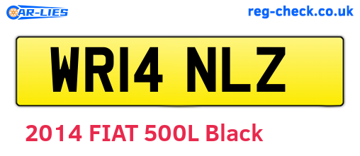WR14NLZ are the vehicle registration plates.
