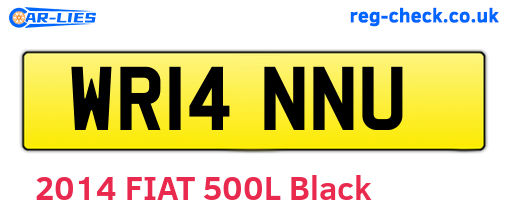 WR14NNU are the vehicle registration plates.