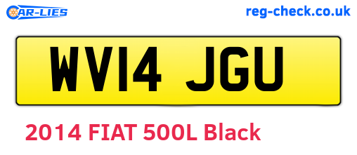 WV14JGU are the vehicle registration plates.