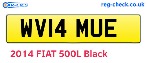 WV14MUE are the vehicle registration plates.