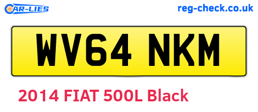 WV64NKM are the vehicle registration plates.