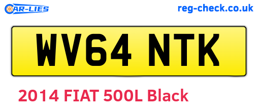 WV64NTK are the vehicle registration plates.