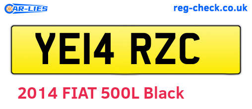 YE14RZC are the vehicle registration plates.