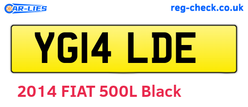 YG14LDE are the vehicle registration plates.
