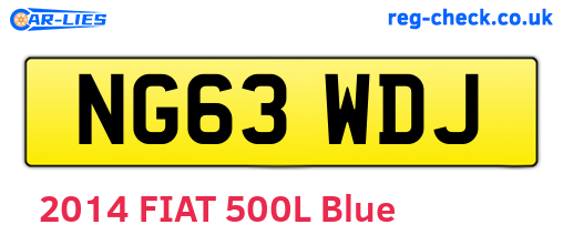 NG63WDJ are the vehicle registration plates.