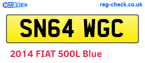 SN64WGC are the vehicle registration plates.