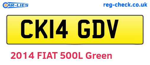 CK14GDV are the vehicle registration plates.