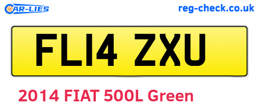 FL14ZXU are the vehicle registration plates.