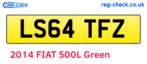 LS64TFZ are the vehicle registration plates.