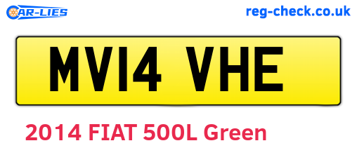 MV14VHE are the vehicle registration plates.