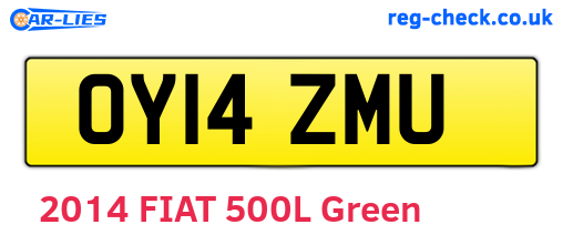 OY14ZMU are the vehicle registration plates.