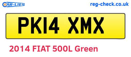 PK14XMX are the vehicle registration plates.