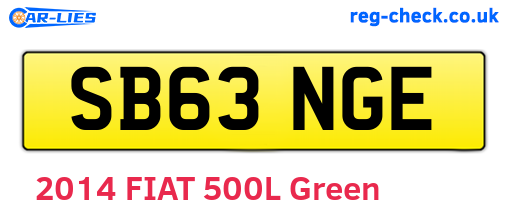 SB63NGE are the vehicle registration plates.