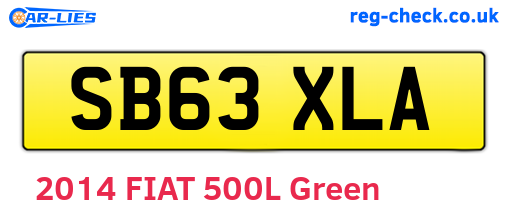 SB63XLA are the vehicle registration plates.