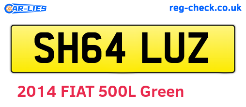 SH64LUZ are the vehicle registration plates.