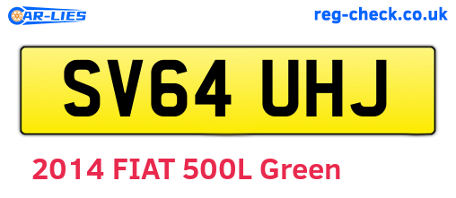 SV64UHJ are the vehicle registration plates.