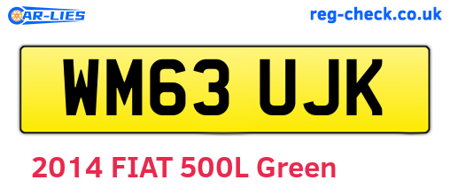 WM63UJK are the vehicle registration plates.
