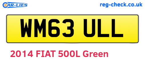 WM63ULL are the vehicle registration plates.