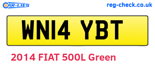 WN14YBT are the vehicle registration plates.