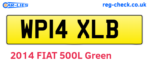 WP14XLB are the vehicle registration plates.