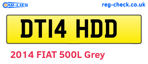 DT14HDD are the vehicle registration plates.