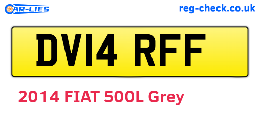 DV14RFF are the vehicle registration plates.