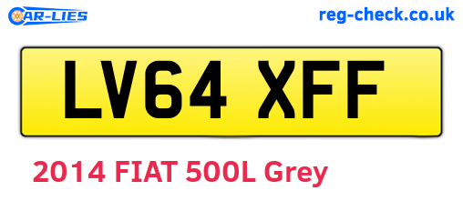 LV64XFF are the vehicle registration plates.