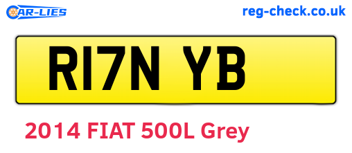 R17NYB are the vehicle registration plates.