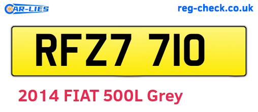 RFZ7710 are the vehicle registration plates.
