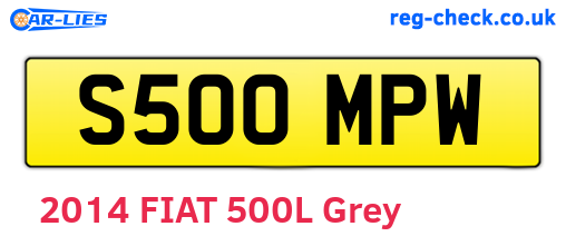 S500MPW are the vehicle registration plates.