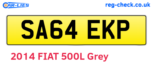 SA64EKP are the vehicle registration plates.