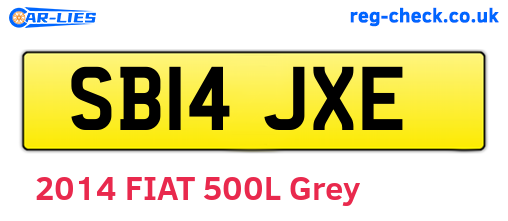 SB14JXE are the vehicle registration plates.
