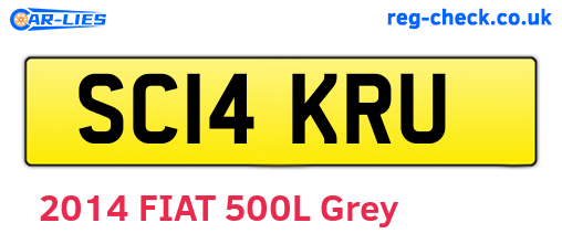 SC14KRU are the vehicle registration plates.