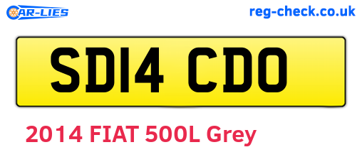 SD14CDO are the vehicle registration plates.