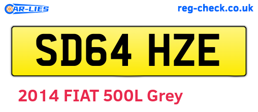 SD64HZE are the vehicle registration plates.
