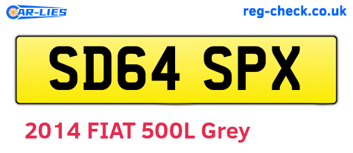 SD64SPX are the vehicle registration plates.