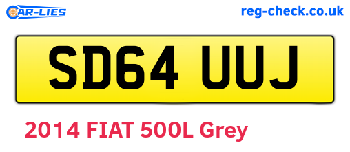 SD64UUJ are the vehicle registration plates.